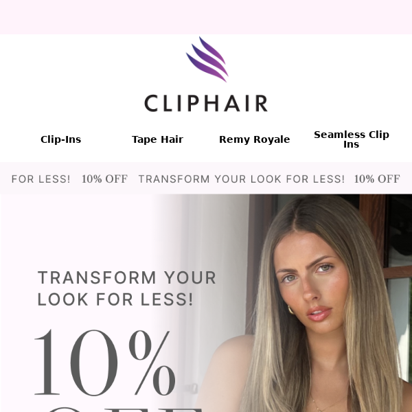 6 Hours Left:  Last chance to get 10% Off On All Clip Ins