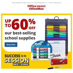 Our best-selling school supplies are here! With up to 60% off