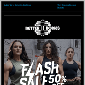 NOW LIVE - GET 50% OFF ALL TANKS, SPORT BRAS AND SHORT TOPS