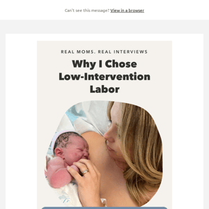 Why I chose low-intervention labor