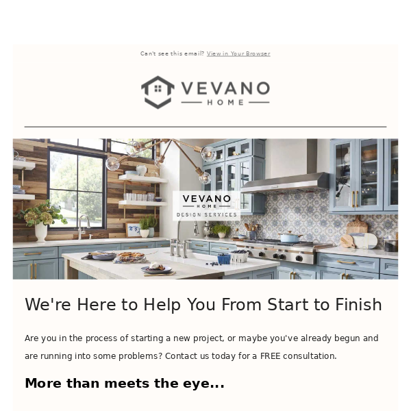 Did You Know Vevano Offers FREE Design Consultations?