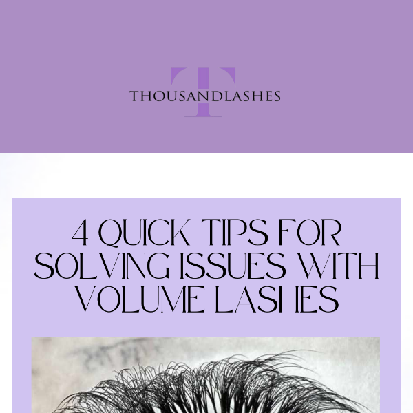 4 Quick Tips For Solving Issues With Volume Lashes