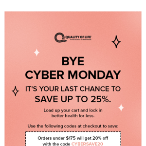 Cyber Monday is ending soon! 👋  [Get 25% OFF AHCC]