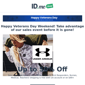 Veterans Day Deals for ALL ID.me Users Inside