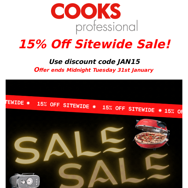 Cooks Professional - 15% off Sitewide Sale Now On
