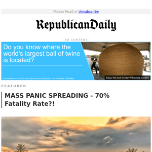 MASS PANIC SPREADING - 70% Fatality Rate?!