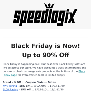 Black Friday Sales: up to 90% Off