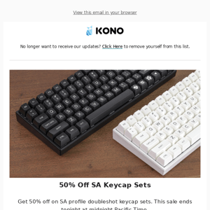 Last Day to Get 50% Off SA Keycap Sets and Get Up To 45% Off on Kono Spring Sales! - Kono Store