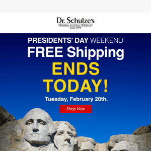 FREE Shipping Ends at Midnight!