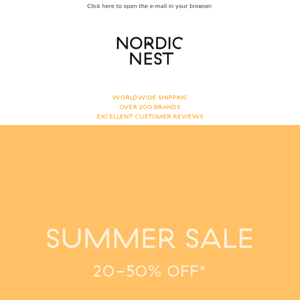 Summer sale: Stylish design with 20-50% off*