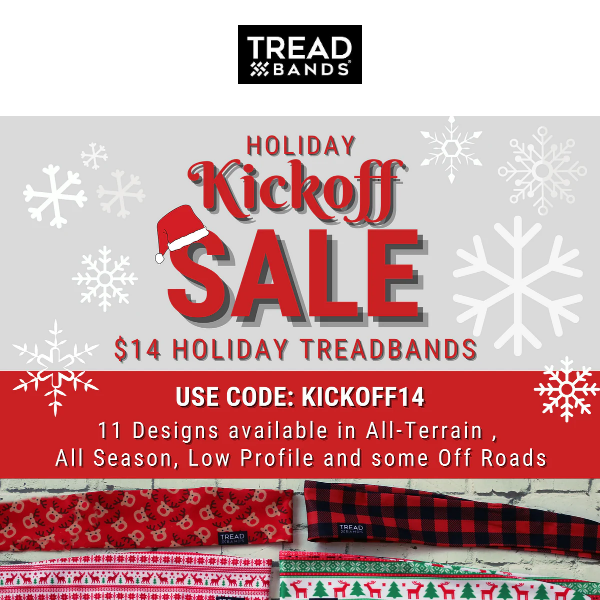 Holiday Kickoff Sale! $14 Holiday TreadBands!