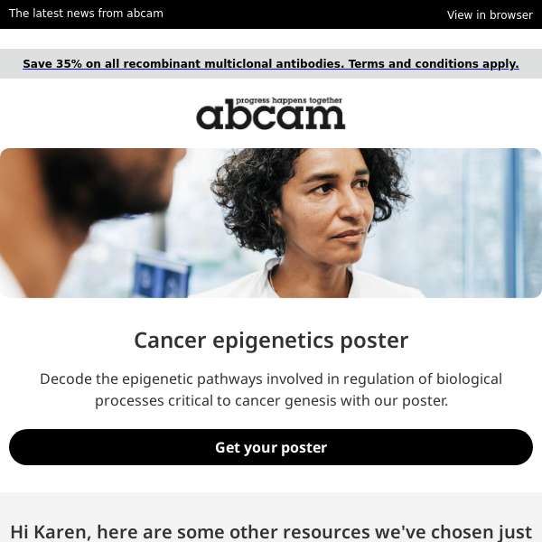 Get your cancer epigenetics and immune checkpoint posters, and an interview with Sir Paul Nurse