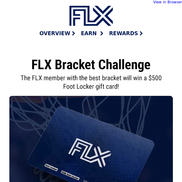 FLX Bracket Challenge: $500 Foot Locker gift card prize