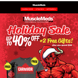 2️⃣ FREE Gifts this Holiday Season from MuscleMeds