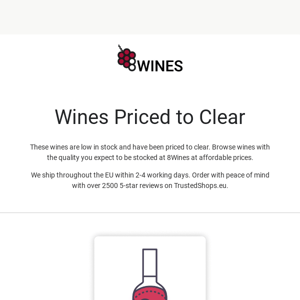 Popular wines on sale