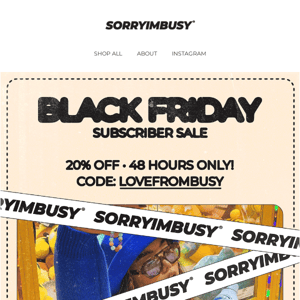 Black Friday Sale - Subscribers Only 📦