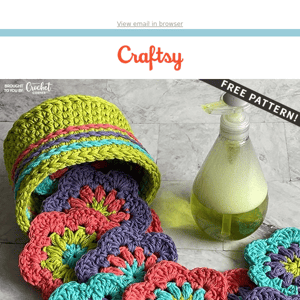 Mini Meadow Crocheted Washcloth Set