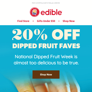 It's National Dipped Fruit Week!