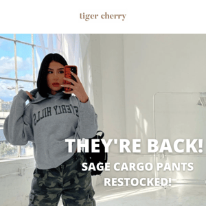 SAGE CARGO PANTS ARE BACK IN STOCK 🙌🏼