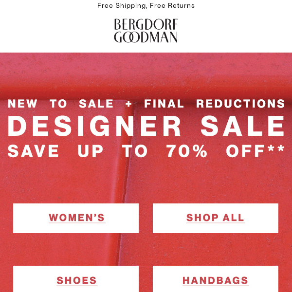 Up to 70% Off - Final Reductions