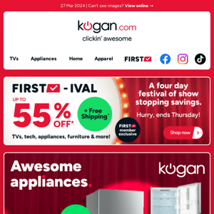 Kogan 529L Fridge $749 + free shipping! Store more for less