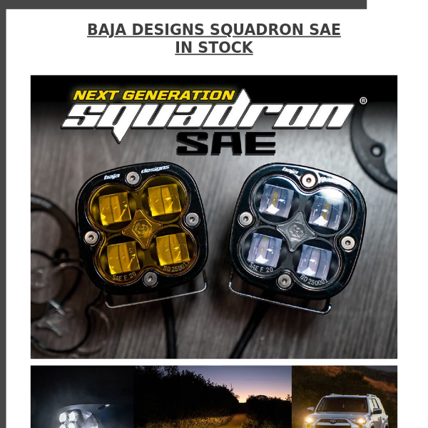 Baja Designs Squadron SAE Lights are IN STOCK at 4x4TruckLEDs.com