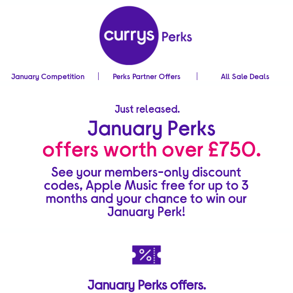 Your Perks January discounts are here – save £££s inside!
