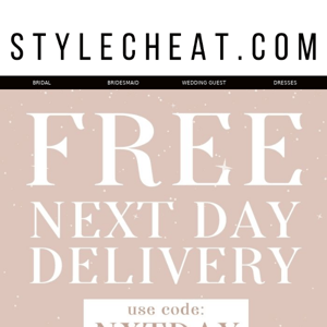 FREE Next Day Delivery!