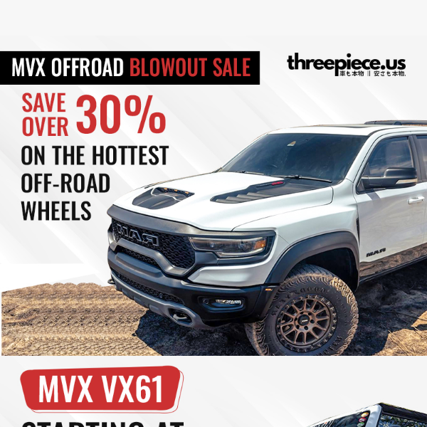 MVX OFFROAD BLOWOUT SALE