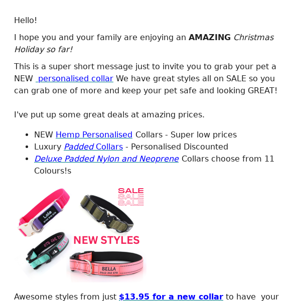 🐾WOW Personalised Dog Collars  Boxing DAY Deals on Fire 🔥