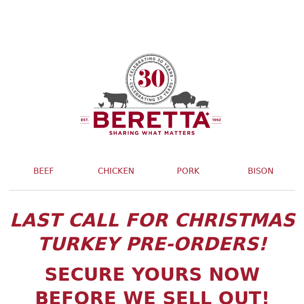 🦃FINAL CALL FOR TURKEY PRE-ORDERS!🦃