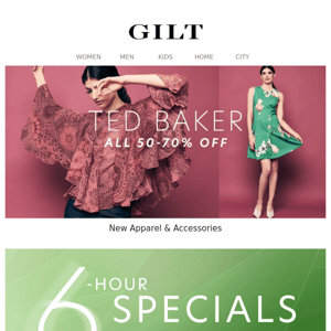 All 50 – 70% Off New Ted Baker Women | 6-Hour Specials