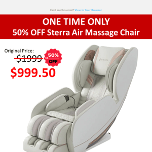 Last 4 Days: Grab Your 50% OFF Sterra Air Massage Chair & Enter Water Purifier Lucky Draw! 💺💦