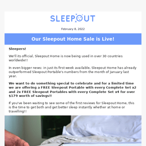 Sleepers, our new Sleepout Home Sale is Live! 🚀🚀