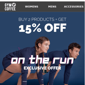 RUN! 15% OFF 🏃‍♀️