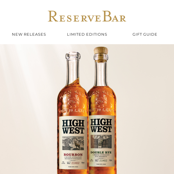 Go West with High West Bourbon.