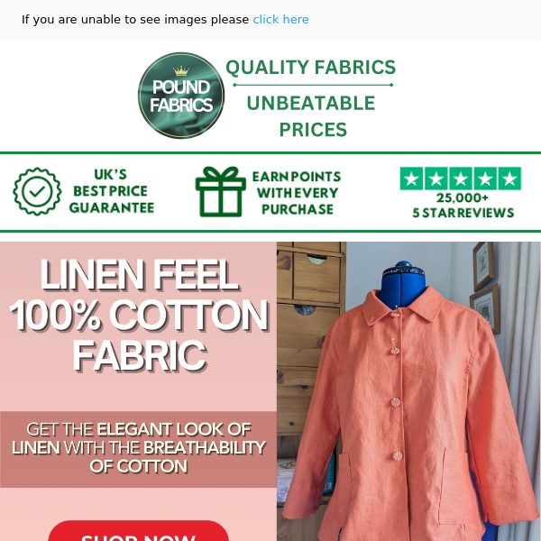 Plain Polycotton Fabric  UK's Best Price Guarantee! – Pound Fabrics