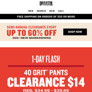 $14 for 40 Grit Pants?