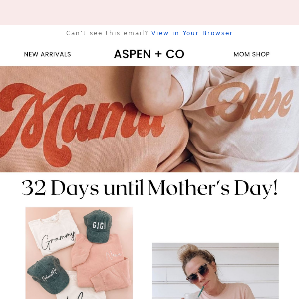 Find the perfect gift! Only 32 Days Until Mother's Day!! 🤍