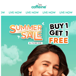 Buy 1 Get 1 FREE Sitewide LIVE at Summer Sale