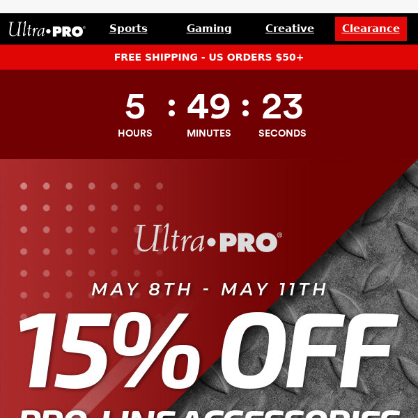 🔒15% OFF PRO-Line Sleeves & Binders Ends Tonight!