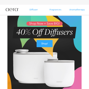 BEST DEAL EVER: 40% Off Diffusers