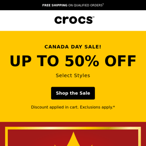 Up to 50% Off for Canada Day!