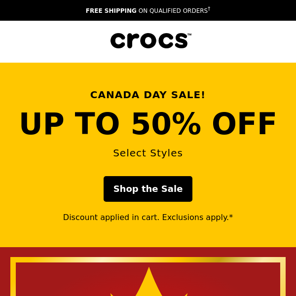 Crocs canada best sale free shipping code