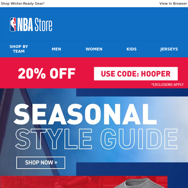 20% OFF! Your Guide To Seasonal NBA Styles...