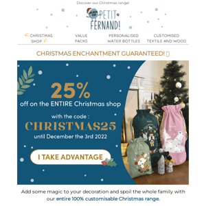 25% off on our Christmas shop, Petit Fernand UK 🎅🏻