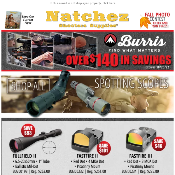 Burris Optics With Over $140 in Savings