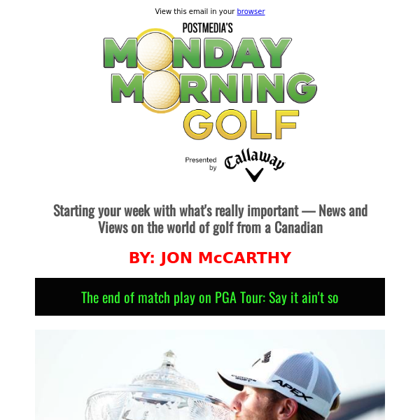 MONDAY MORNING GOLF: Game, set, match play