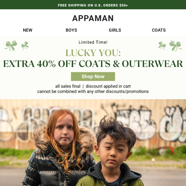 40% Off For Appaman!🍀