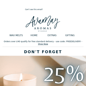 25% OFF Candles! 😱✨